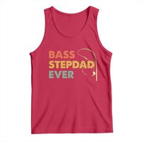 Fishing Bonus Dad Tank Top Retro Bass Stepdad Ever Fathers Day Fisherman