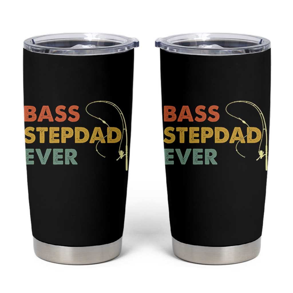 Fishing Bonus Dad Tumbler Cup Retro Bass Stepdad Ever Fathers Day Fisherman