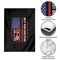Best Dog Dad Ever Garden Flag Fathers Day Gift From Dog USA Flag Puppy Lover Paw