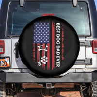 Best Dog Dad Ever Spare Tire Cover Fathers Day Gift From Dog USA Flag Puppy Lover Paw