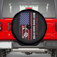 Best Dog Dad Ever Spare Tire Cover Fathers Day Gift From Dog USA Flag Puppy Lover Paw