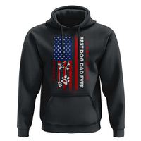 Best Dog Dad Ever Hoodie Fathers Day Gift From Dog USA Flag Puppy Lover Paw