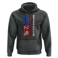Best Dog Dad Ever Hoodie Fathers Day Gift From Dog USA Flag Puppy Lover Paw