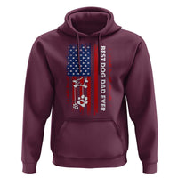 Best Dog Dad Ever Hoodie Fathers Day Gift From Dog USA Flag Puppy Lover Paw