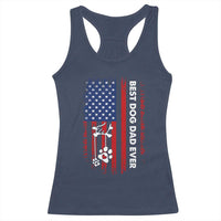 Best Dog Dad Ever Racerback Tank Top Fathers Day Gift From Dog USA Flag Puppy Lover Paw