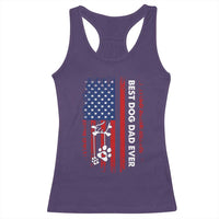 Best Dog Dad Ever Racerback Tank Top Fathers Day Gift From Dog USA Flag Puppy Lover Paw