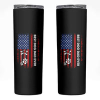 Best Dog Dad Ever Skinny Tumbler Fathers Day Gift From Dog USA Flag Puppy Lover Paw