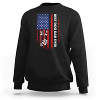 Best Dog Dad Ever Sweatshirt Fathers Day Gift From Dog USA Flag Puppy Lover Paw