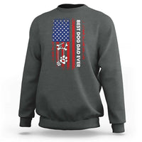 Best Dog Dad Ever Sweatshirt Fathers Day Gift From Dog USA Flag Puppy Lover Paw