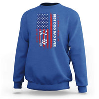 Best Dog Dad Ever Sweatshirt Fathers Day Gift From Dog USA Flag Puppy Lover Paw