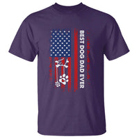 Best Dog Dad Ever T Shirt Fathers Day Gift From Dog USA Flag Puppy Lover Paw