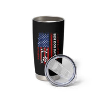 Best Dog Dad Ever Tumbler Cup Fathers Day Gift From Dog USA Flag Puppy Lover Paw
