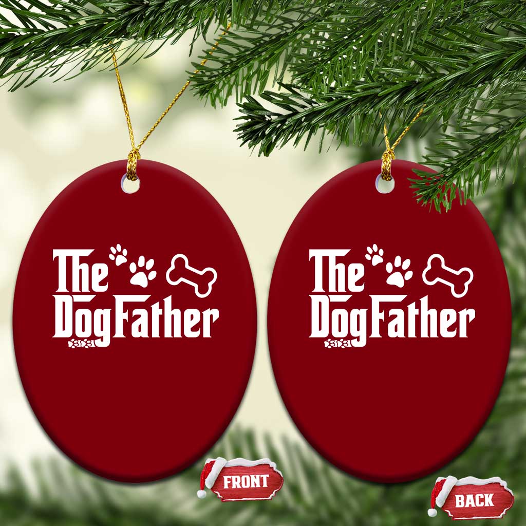 Dog Dad Ceramic Ornament The Dogfather Fathers Day Gift For Dog Lovers