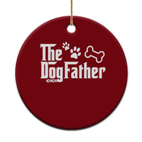 Dog Dad Ceramic Ornament The Dogfather Fathers Day Gift For Dog Lovers