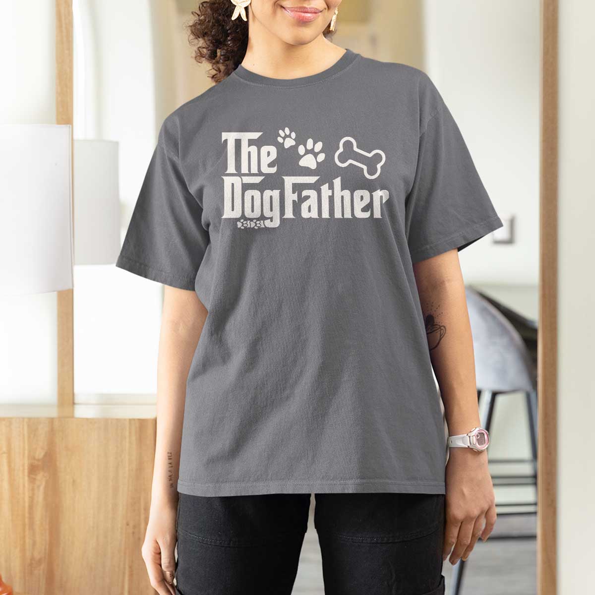 Dog Dad T Shirt For Women The Dogfather Fathers Day Gift For Dog Lovers