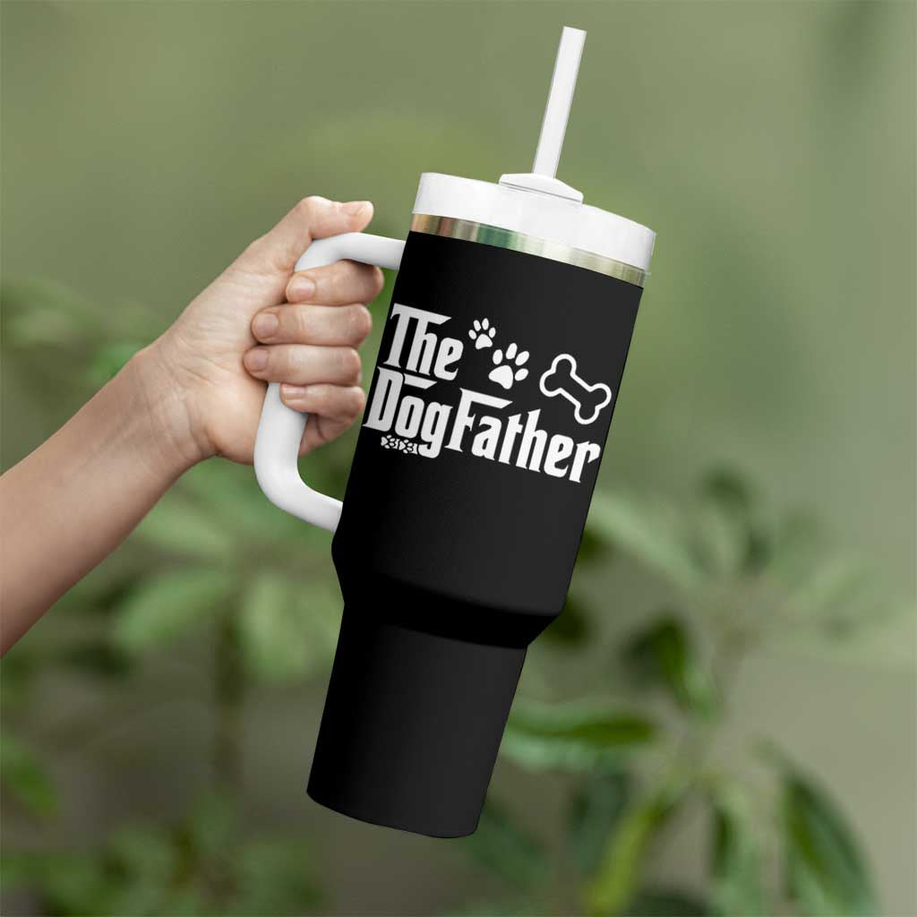 Dog Dad Tumbler With Handle The Dogfather Fathers Day Gift For Dog Lovers