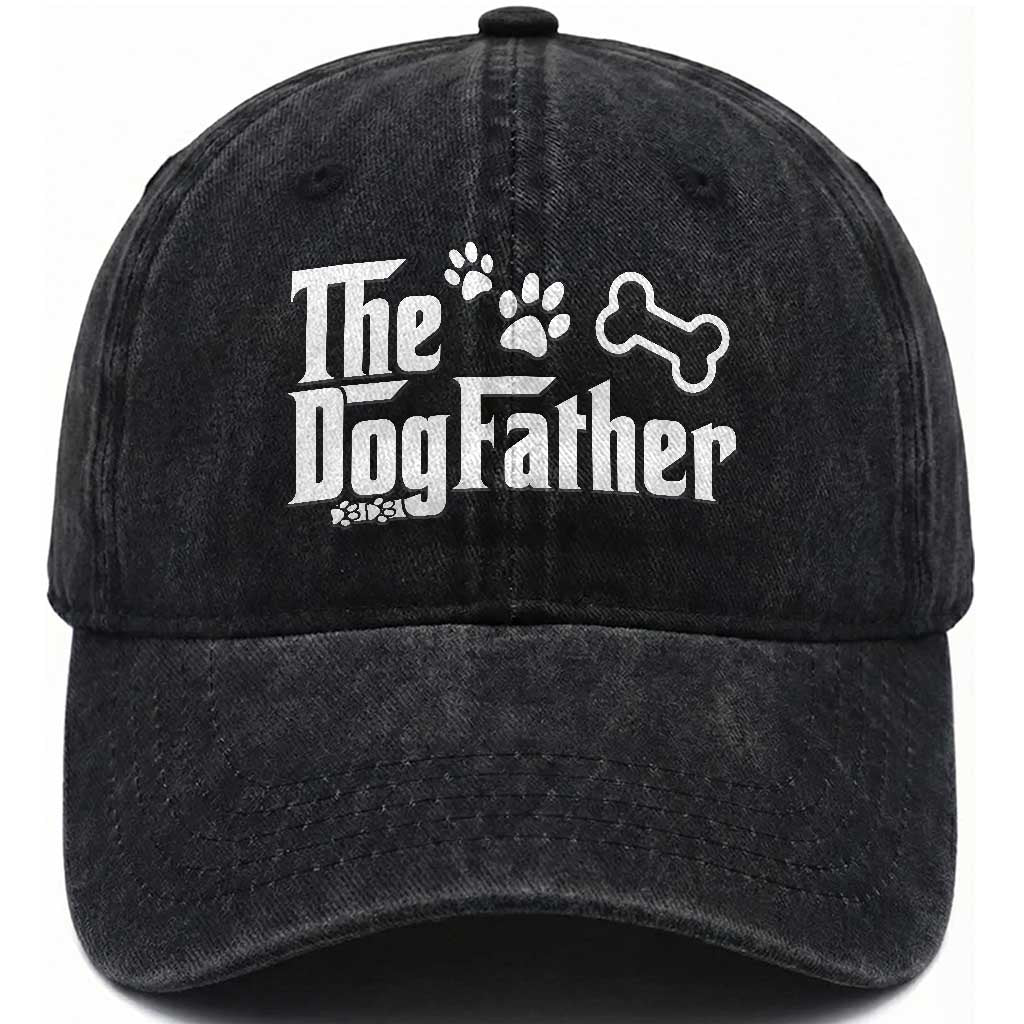 Dog Dad Washed Cotton Baseball Cap The Dogfather Fathers Day Gift For Dog Lovers