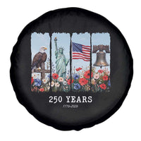 250 Years American 1776 2026 Spare Tire Cover 250th 4th July Independence Day Eagle Statue of Liberty Flag