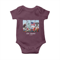 250 Years American 1776 2026 Baby Onesie 250th 4th July Independence Day Eagle Statue of Liberty Flag