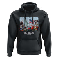 250 Years American 1776 2026 Hoodie 250th 4th July Independence Day Eagle Statue of Liberty Flag