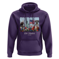 250 Years American 1776 2026 Hoodie 250th 4th July Independence Day Eagle Statue of Liberty Flag