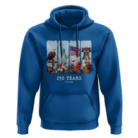 250 Years American 1776 2026 Hoodie 250th 4th July Independence Day Eagle Statue of Liberty Flag