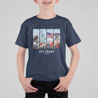 250 Years American 1776 2026 T Shirt For Kid 250th 4th July Independence Day Eagle Statue of Liberty Flag