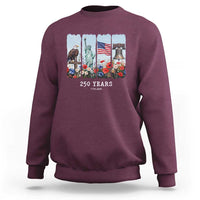 250 Years American 1776 2026 Sweatshirt 250th 4th July Independence Day Eagle Statue of Liberty Flag