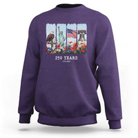 250 Years American 1776 2026 Sweatshirt 250th 4th July Independence Day Eagle Statue of Liberty Flag