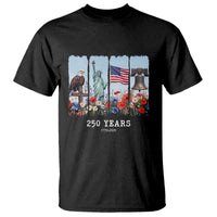 250 Years American 1776 2026 T Shirt 250th 4th July Independence Day Eagle Statue of Liberty Flag