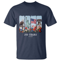 250 Years American 1776 2026 T Shirt 250th 4th July Independence Day Eagle Statue of Liberty Flag