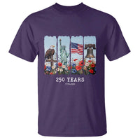 250 Years American 1776 2026 T Shirt 250th 4th July Independence Day Eagle Statue of Liberty Flag