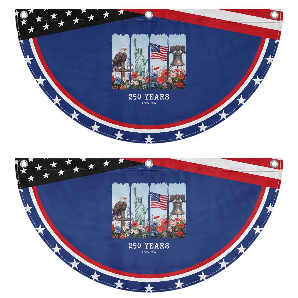 250 Years American 1776 2026 Patriotic Fan Flag 250th 4th July Independence Day Eagle Statue of Liberty Flag