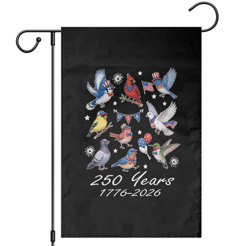 USA 250th Anniversary Bird Garden Flag Patriotic American Birds Independence Day Birdwatchers Birders