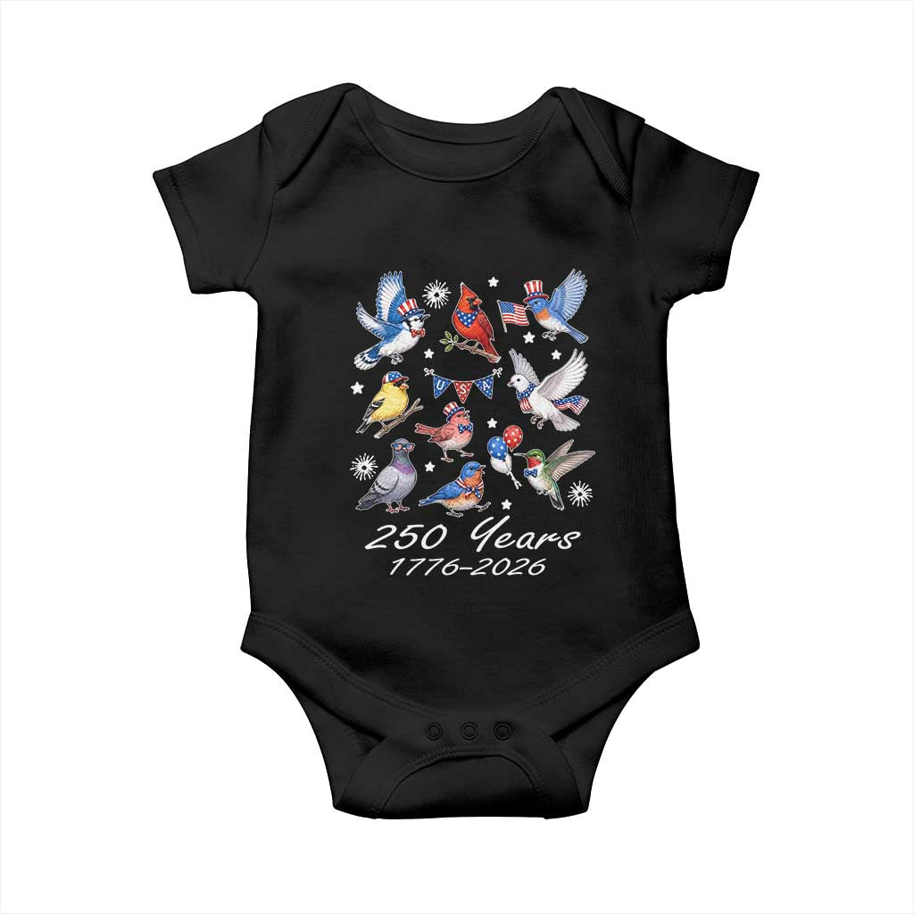USA 250th Anniversary Bird Baby Onesie Patriotic American Birds Independence Day Birdwatchers Birders