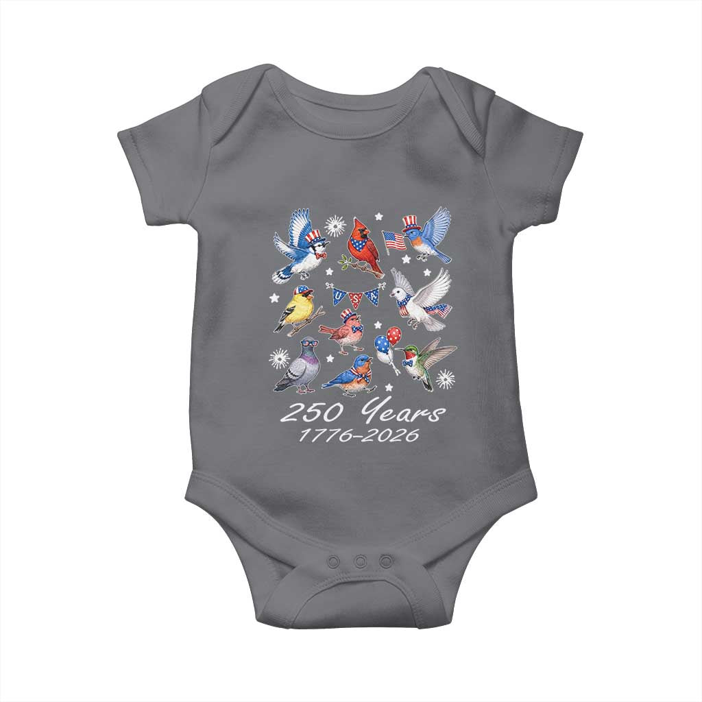 USA 250th Anniversary Bird Baby Onesie Patriotic American Birds Independence Day Birdwatchers Birders