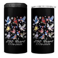 USA 250th Anniversary Bird 4 in 1 Can Cooler Tumbler Patriotic American Birds Independence Day Birdwatchers Birders