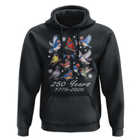 USA 250th Anniversary Bird Hoodie Patriotic American Birds Independence Day Birdwatchers Birders