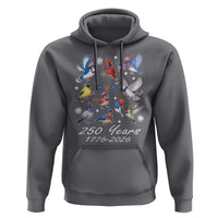 USA 250th Anniversary Bird Hoodie Patriotic American Birds Independence Day Birdwatchers Birders