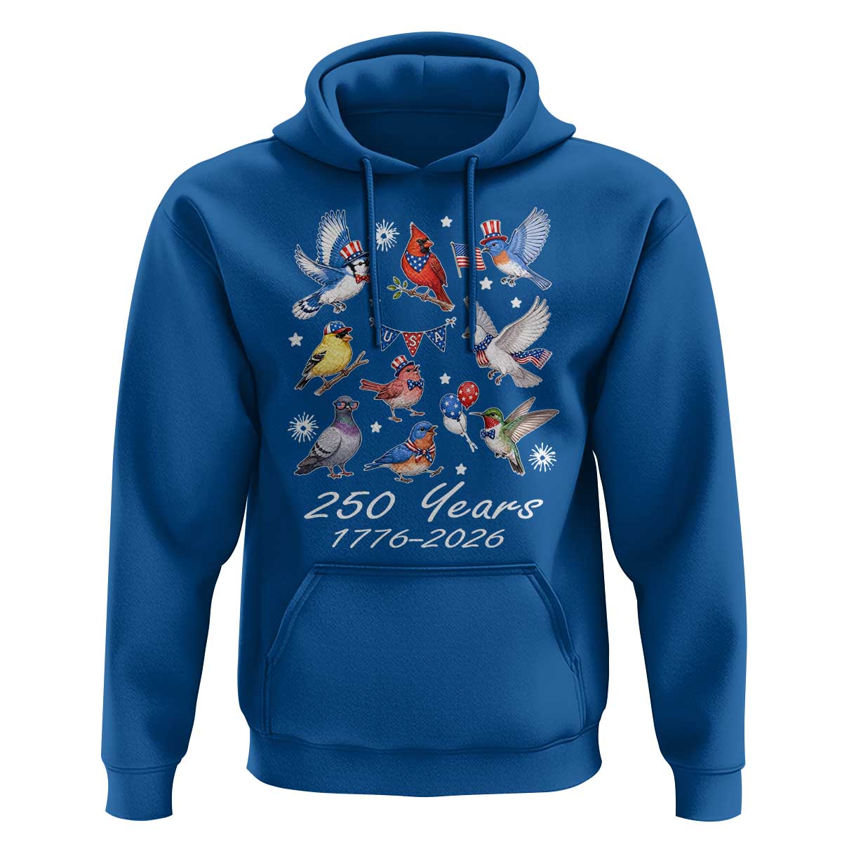 USA 250th Anniversary Bird Hoodie Patriotic American Birds Independence Day Birdwatchers Birders