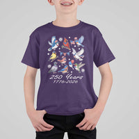 USA 250th Anniversary Bird T Shirt For Kid Patriotic American Birds Independence Day Birdwatchers Birders