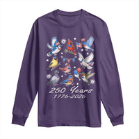 USA 250th Anniversary Bird Long Sleeve Shirt Patriotic American Birds Independence Day Birdwatchers Birders