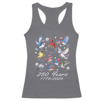 USA 250th Anniversary Bird Racerback Tank Top Patriotic American Birds Independence Day Birdwatchers Birders