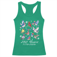 USA 250th Anniversary Bird Racerback Tank Top Patriotic American Birds Independence Day Birdwatchers Birders