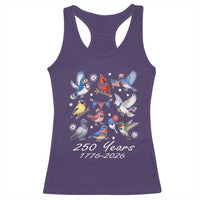 USA 250th Anniversary Bird Racerback Tank Top Patriotic American Birds Independence Day Birdwatchers Birders