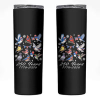USA 250th Anniversary Bird Skinny Tumbler Patriotic American Birds Independence Day Birdwatchers Birders