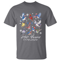 USA 250th Anniversary Bird T Shirt Patriotic American Birds Independence Day Birdwatchers Birders