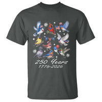 USA 250th Anniversary Bird T Shirt Patriotic American Birds Independence Day Birdwatchers Birders