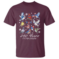 USA 250th Anniversary Bird T Shirt Patriotic American Birds Independence Day Birdwatchers Birders