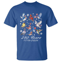 USA 250th Anniversary Bird T Shirt Patriotic American Birds Independence Day Birdwatchers Birders